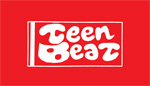 Teen-Beat adhesive sticker red