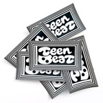 Teen-Beat adhesive sticker tenth edition, black on white