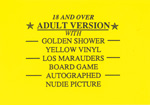 Los Marauders You Make Me Come in My Pants 7-inch 45 Adult Edition cover card