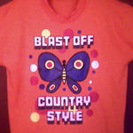 Blast Off Country Style butterfly tee-shirt