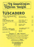 Teen-Beat Night at O'Carroll's Performance flyer Tuscadero, Versus, Uncle Wiggly, Arlington, Virginia