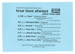TRUE LOVE ALWAYS Windows Fade Japan tour schedule